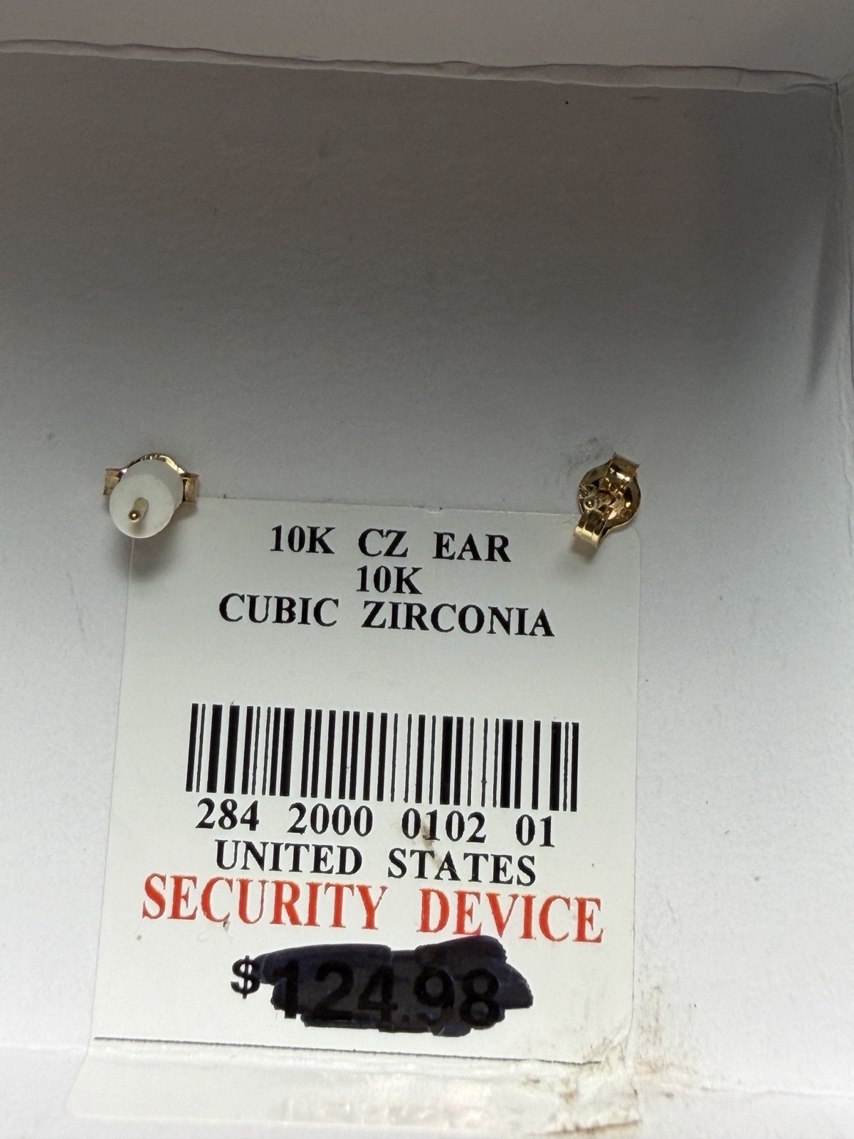 10KT Yellow Gold Cubic Zirconia Earrings
