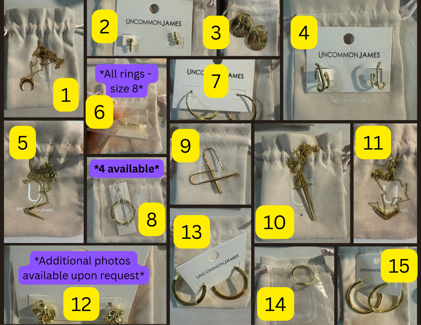 BUY MORE & SAVE – Uncommon James (UJ) Earrings, Necklaces, & Rings