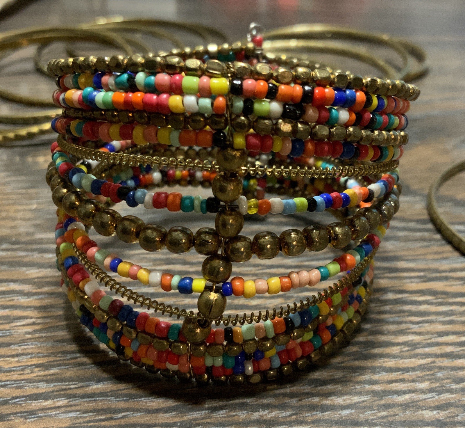 Sunsoul Bohemian Colored Turquoise Silver Wrist Bracelet Women Fits All Sizes