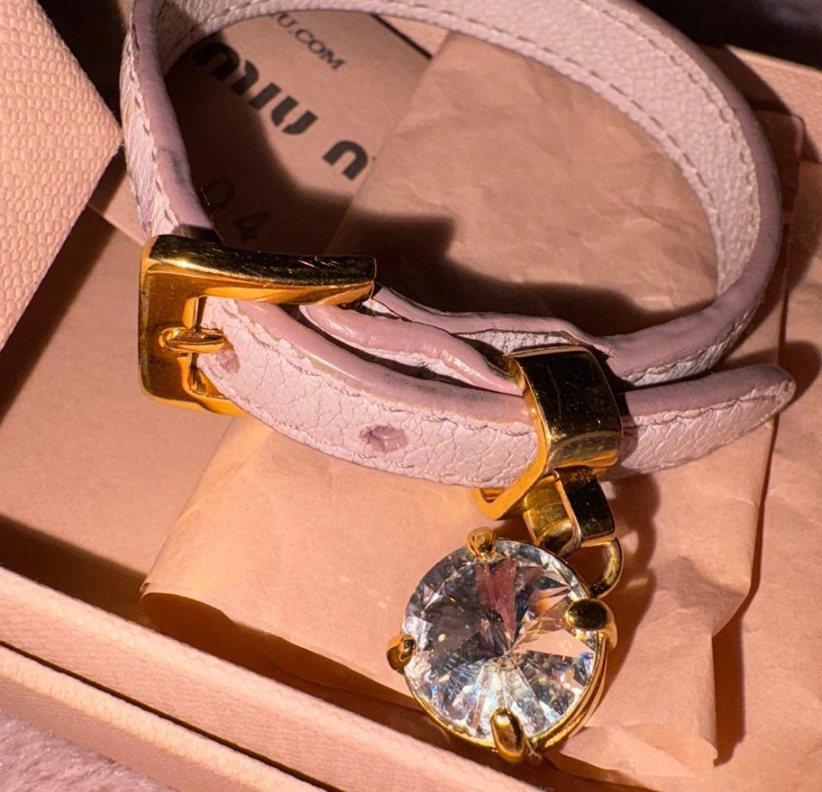 Miu Miu Versatile Leather Bracelets Black, Pink & red set of 3 w/o boxes