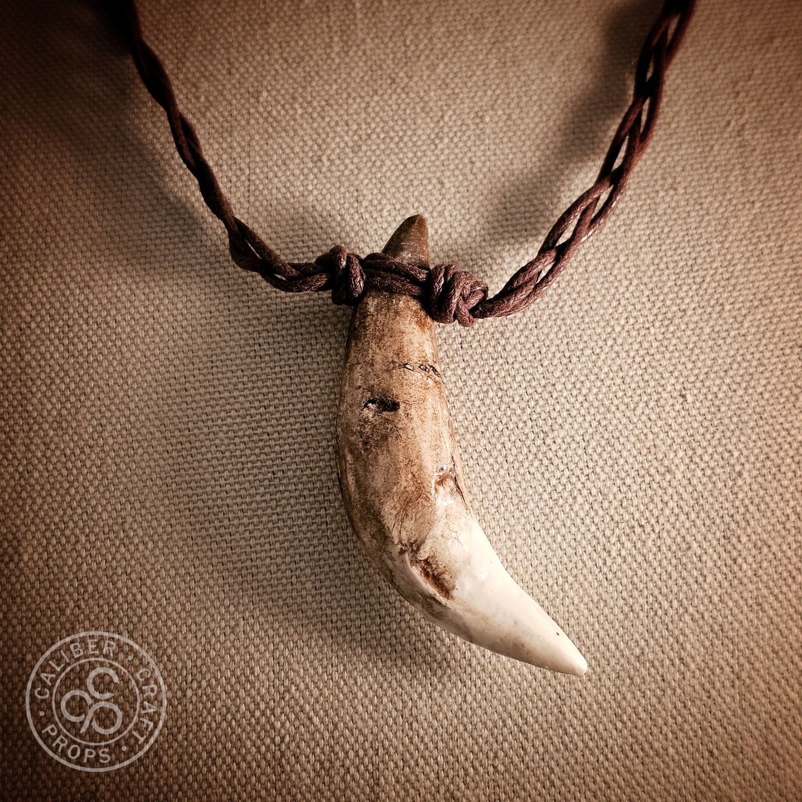 Prehistoric Wolf Fang Necklace Pendant Cast Resin Over 3″ long! Spartan Leonidas