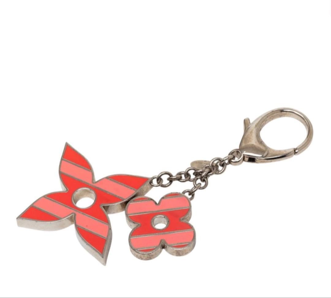 Louis Vuitton Monogram Flower Key Holder Metal Size 2.4in Made in France
