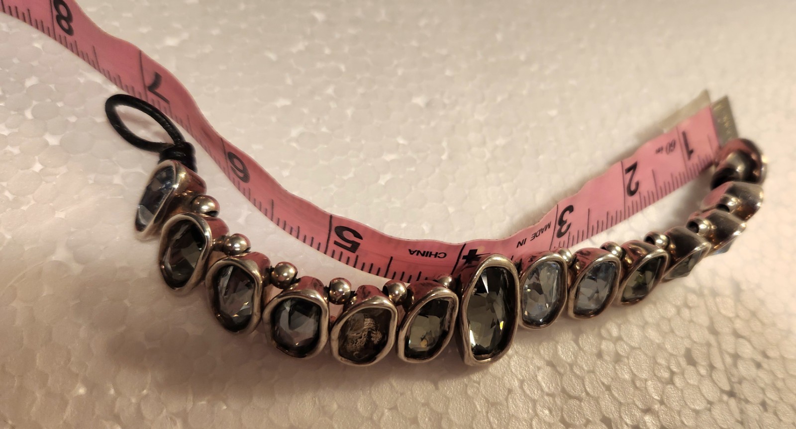 UNOde50 La Vida Loca 13 Crystal Silver Chunky Bracelet Leather Minus 1 Stone