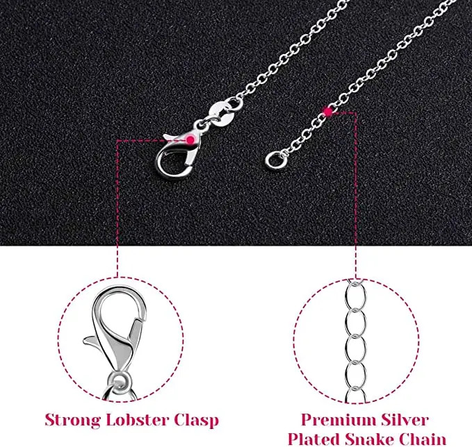 925 Sterling Silver Chain Necklace 1mm Round O Chain Bulk Pendant Jewelry 30PCS