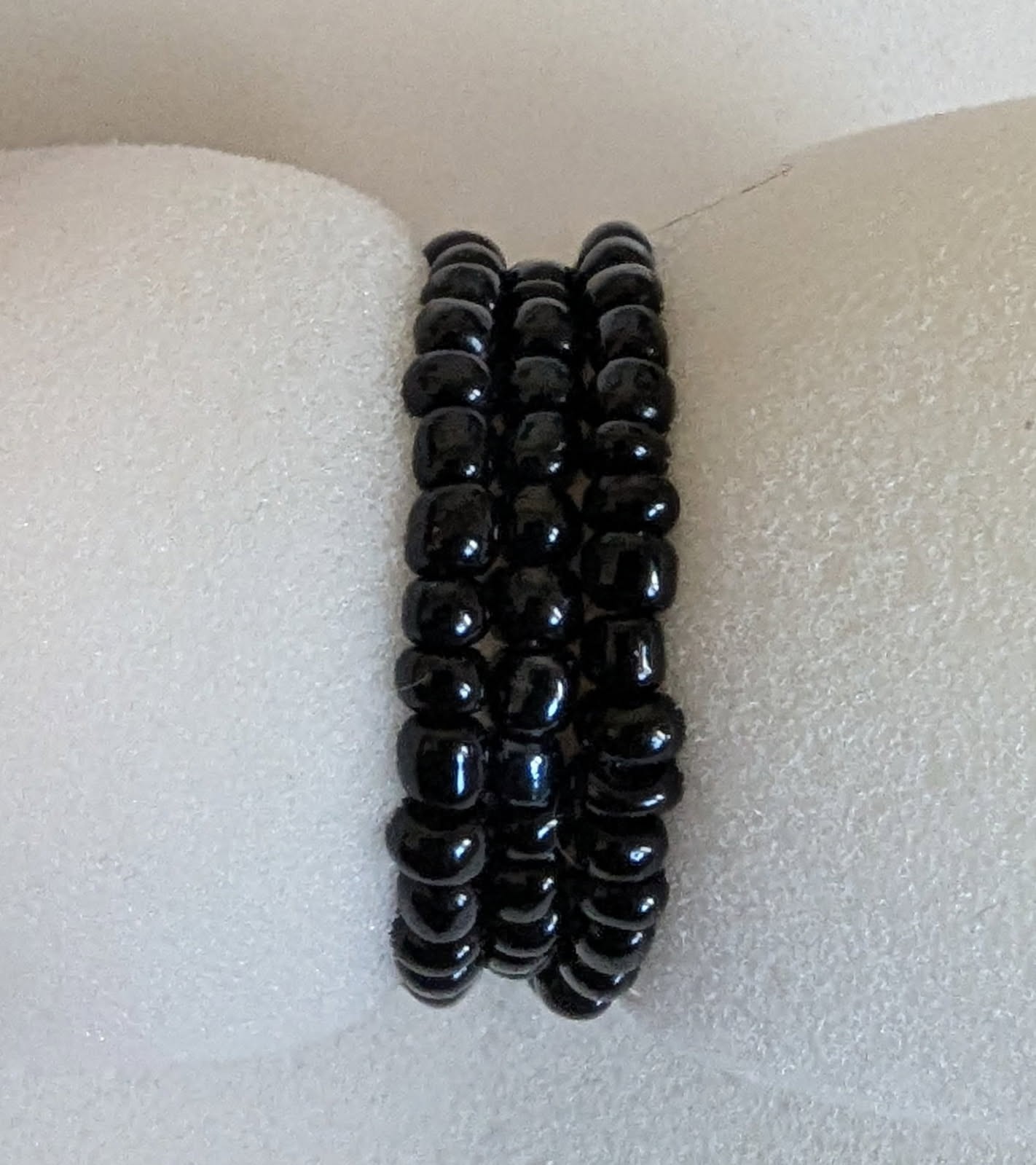 Set of 3 Boho Stackable Strachy Seed Bead Bracelets. Festival Bracelet.
