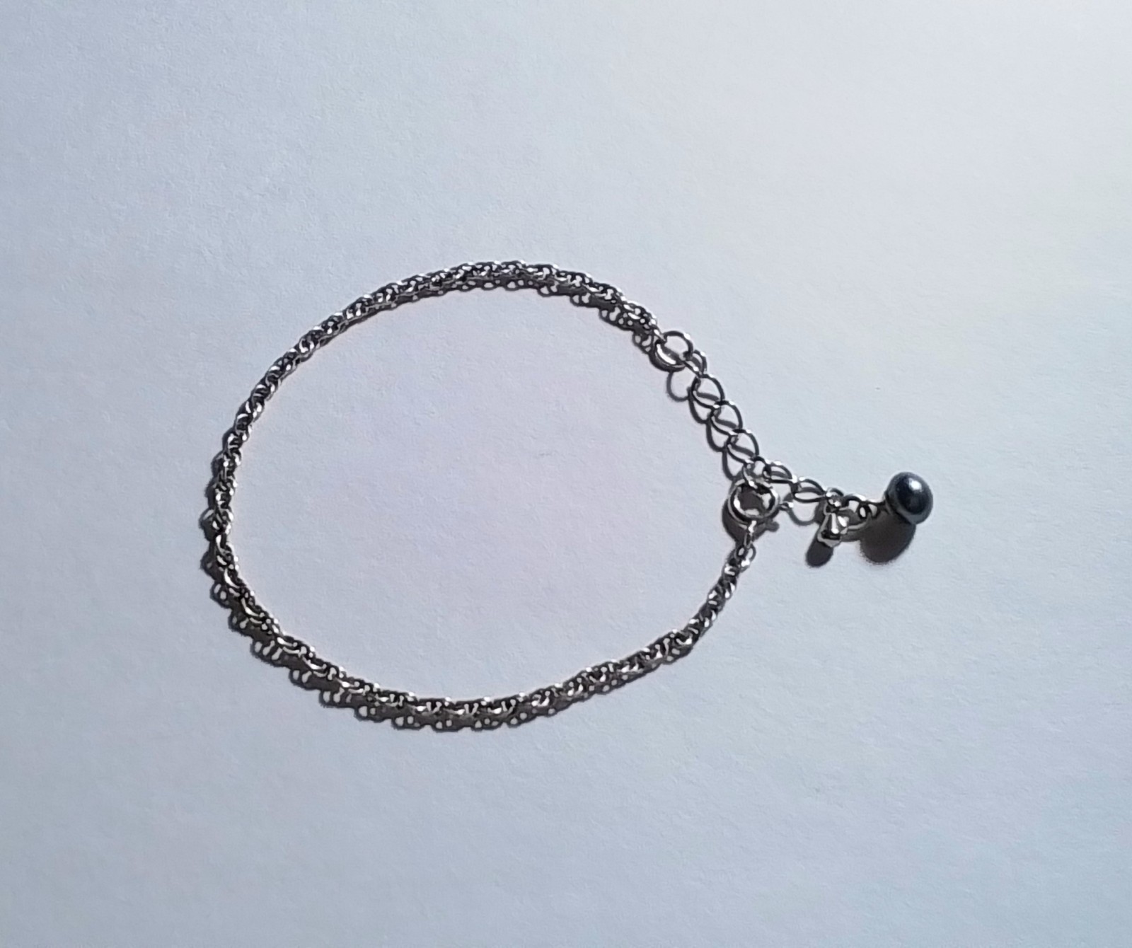 Freshwater Pearl Sterling Silver 925 Adjustable Bracelet 6.5 to 7.5 Inches