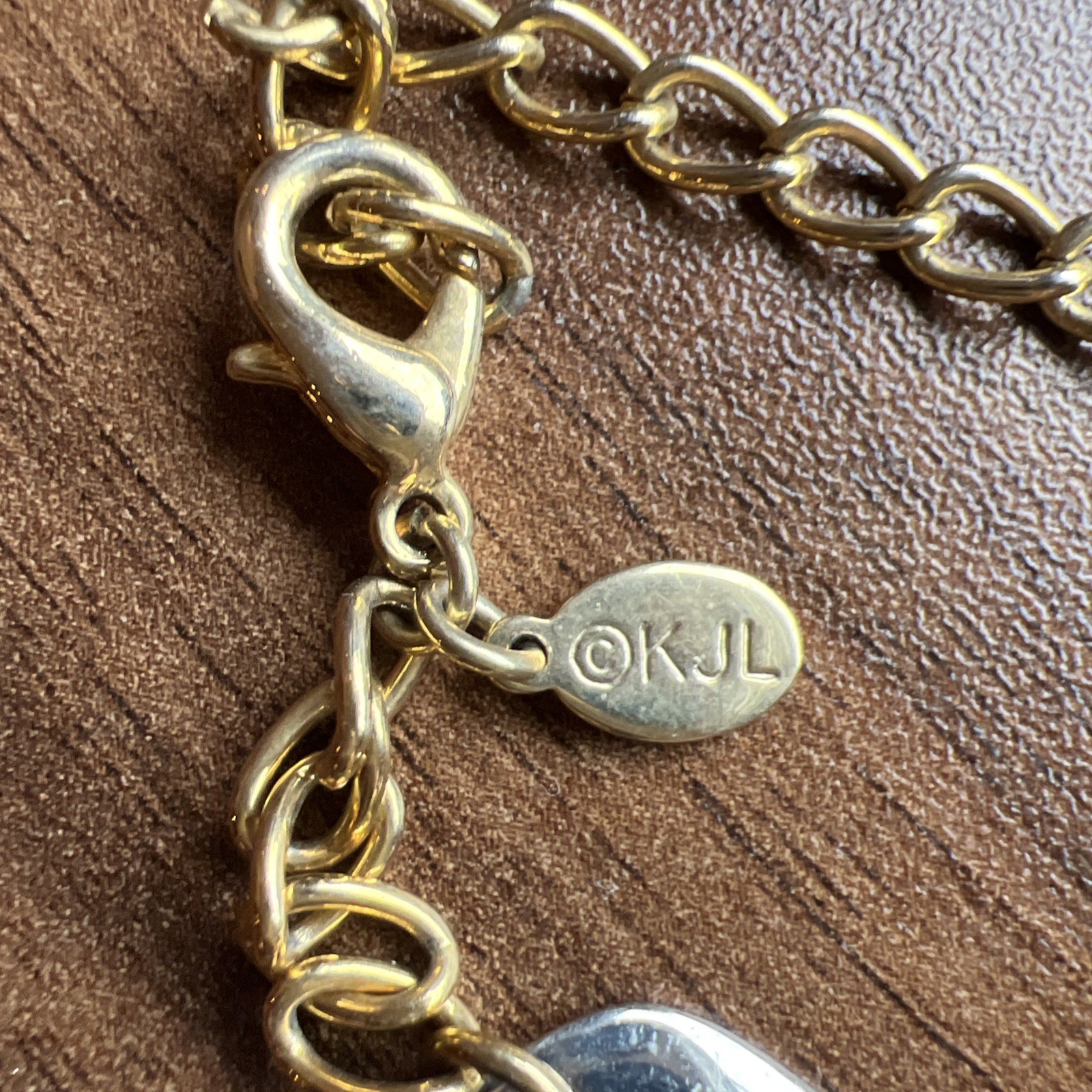 Kenneth Jay Lane (KJL) ~ Gold & Silver ~ Sculpted Link Necklace