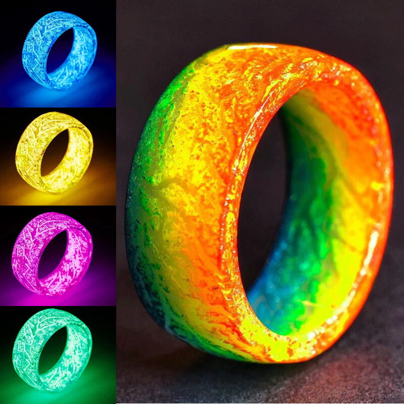 Luminous Glow Ring Glowing In The Dark Jewelry Rings For Women Men Gift
