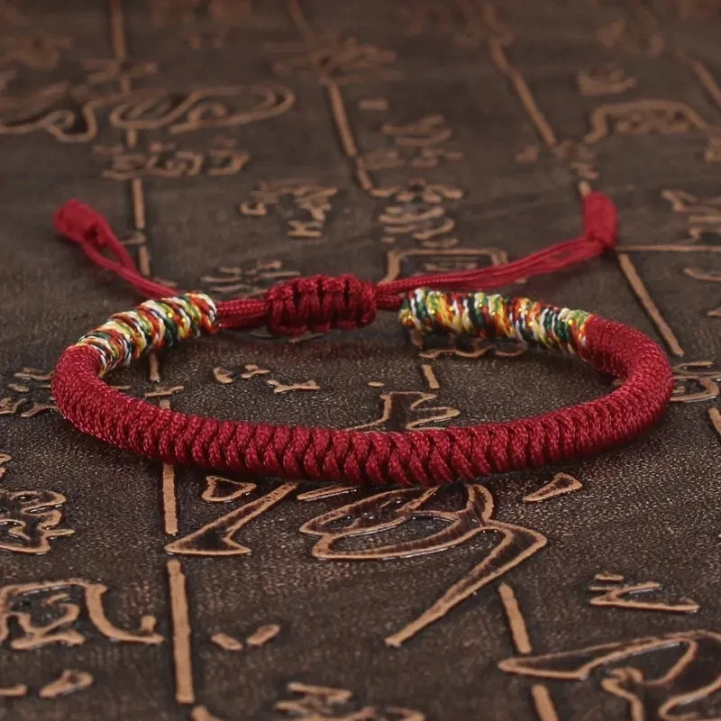Unisex Tibetan Buddhism Red String Bracelet – Braided Adjustable Lucky Knot