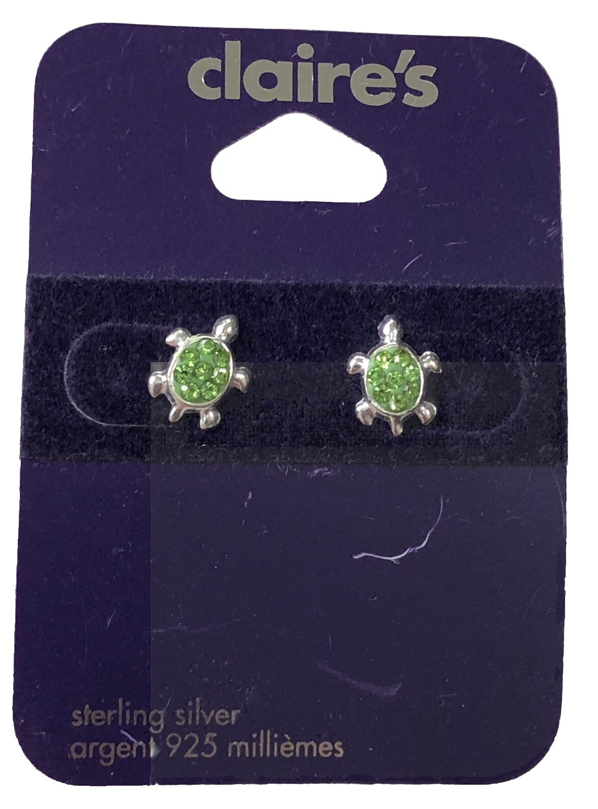 Claire’s Earrings Sterling Silver Turtle Stud – NWT