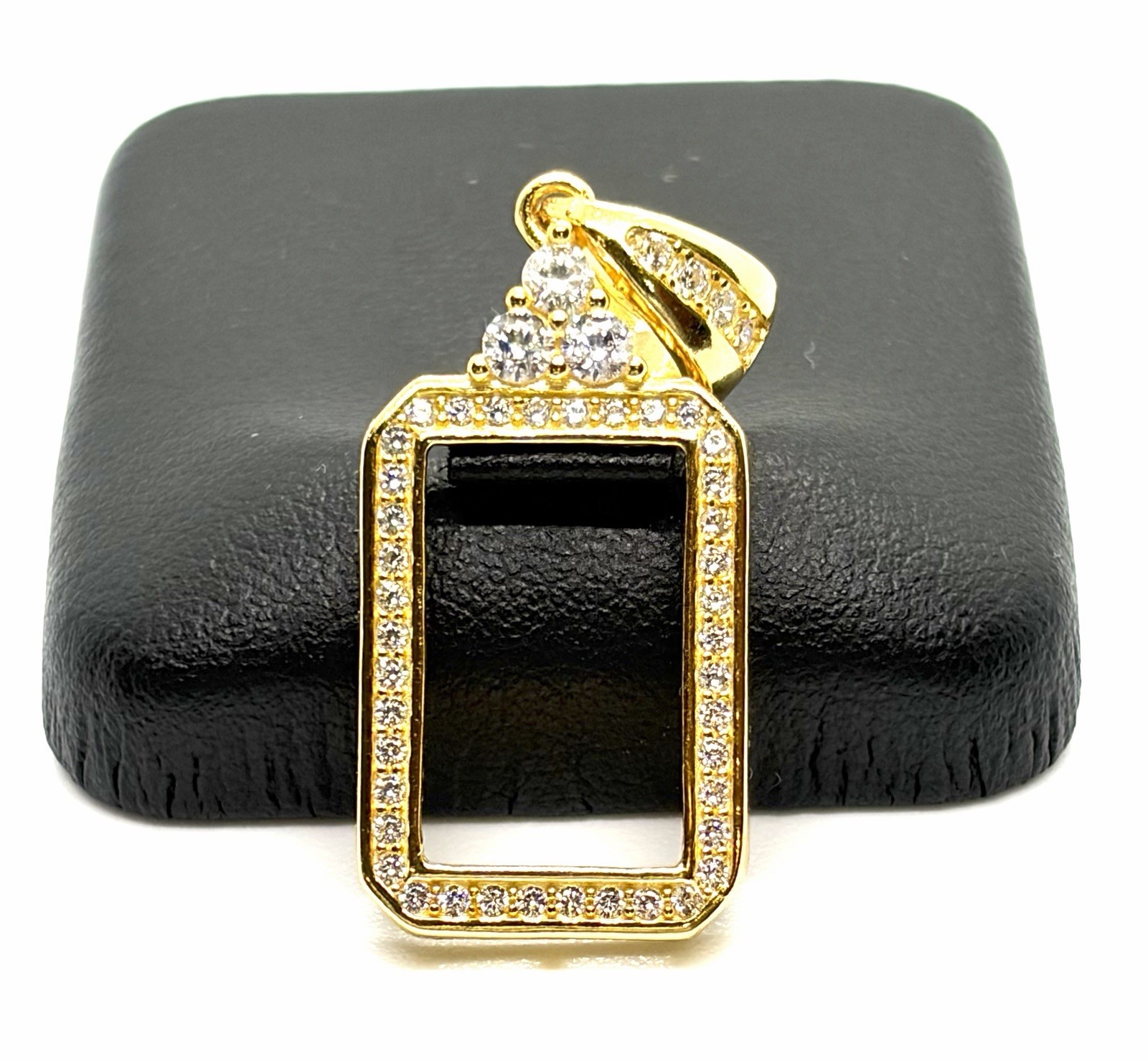 ⁠[FRAME ONLY] Custom Halo Pendant Setting for 1g Gold Ingot PAMP Britannia S925⁠