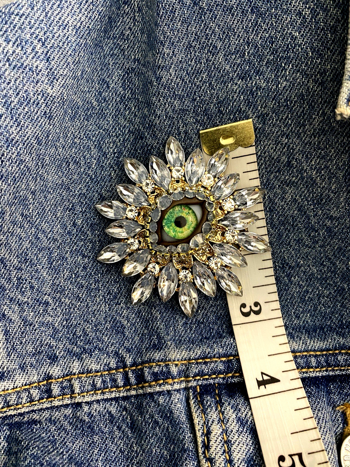 EVIL EYE BROOCH LARGE AMAZING !