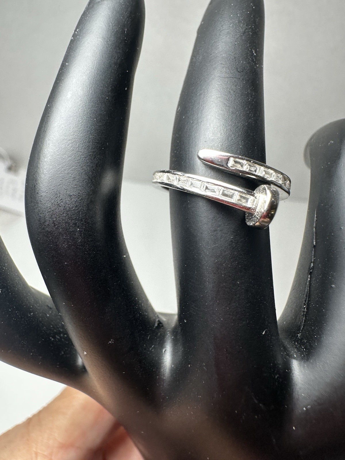 925 Sterling Silver Nail Ring. Ring Is Size 6.5.