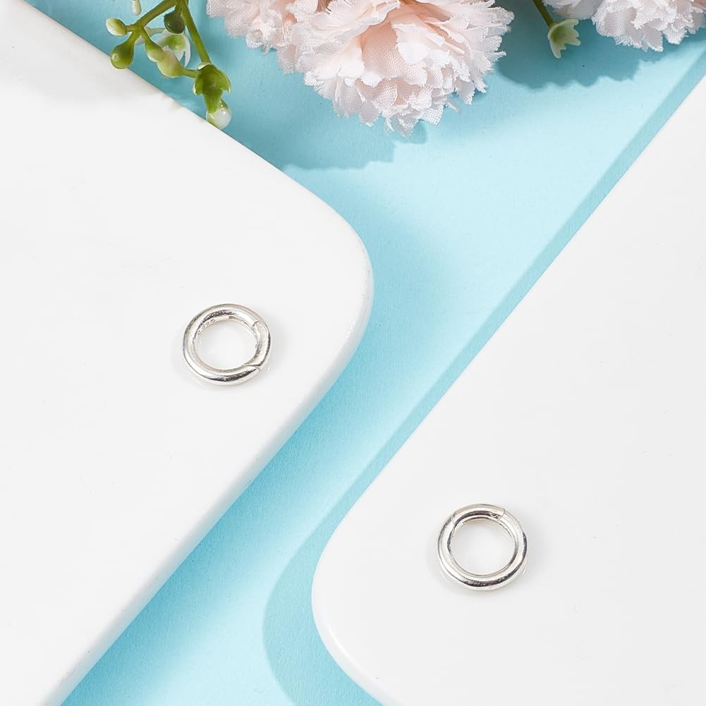 2Pcs 12mm Spring O Rings Gate Rings – 925 Sterling Silver Snap Clips for Jewelry