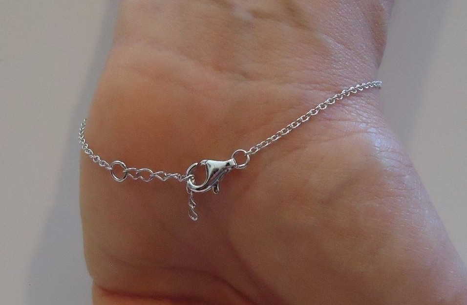 EVIL EYE CHAIN BRACELET LAB CREATED TANZANITE & DIAMONDS 925 STERLING SILVER