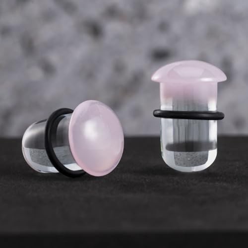 Glass Ear Stretching Kit 0.5mm Increment Gauges 16G – 1.2mm-4mm (16g-6g) Pink