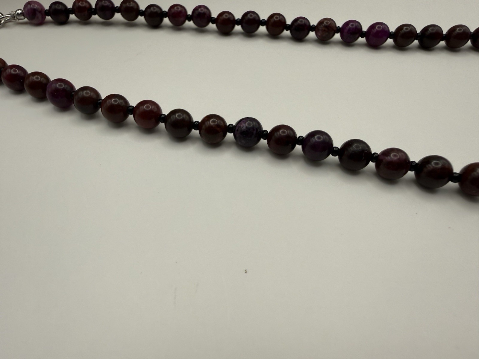 Sugilite Gemstone Necklace | 6mm Beads | 18 Inch