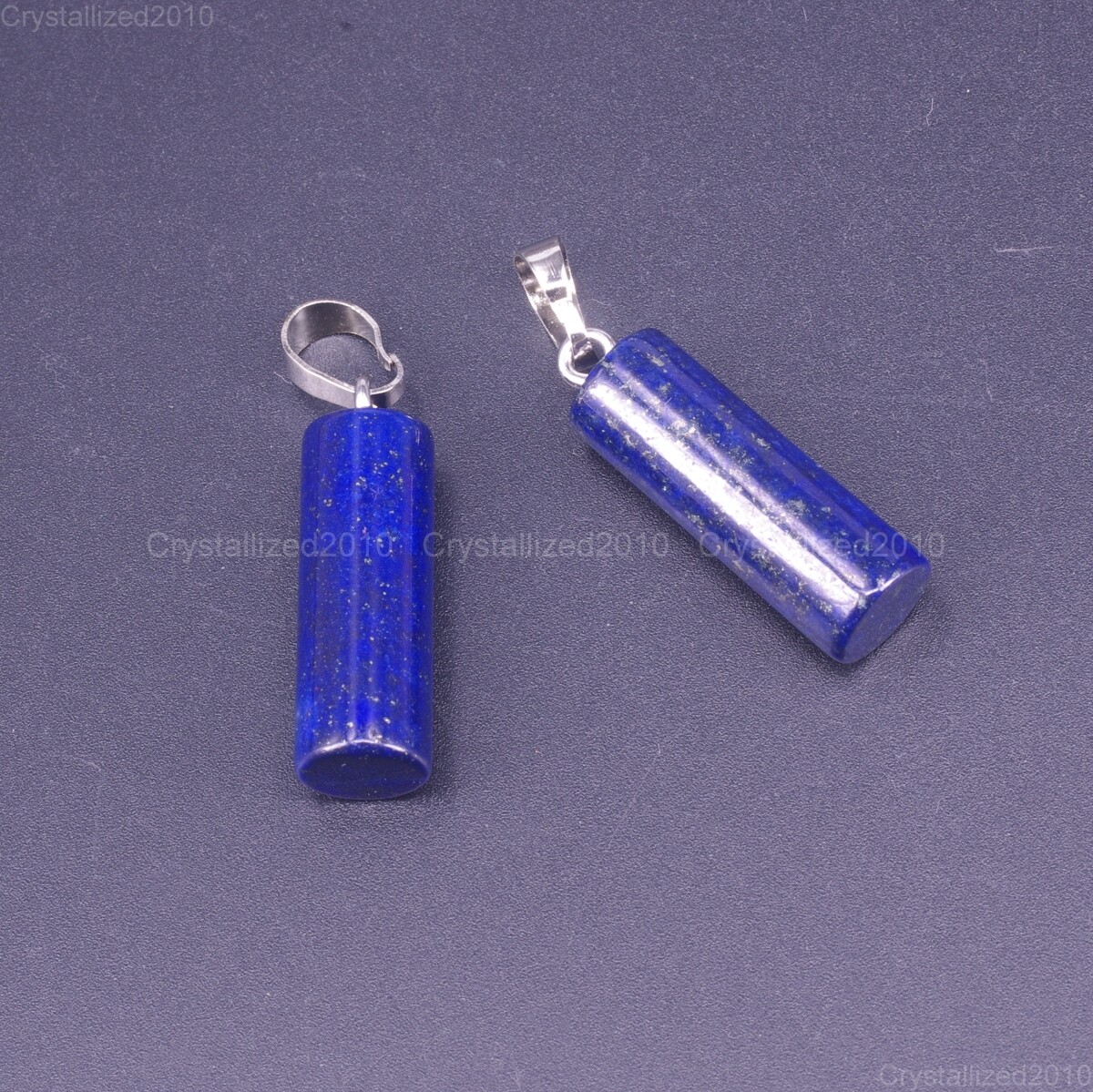 Natural Gemstones Cylinder Mixed Stone Reiki Chakra Healing Beads Pendant 8x23mm
