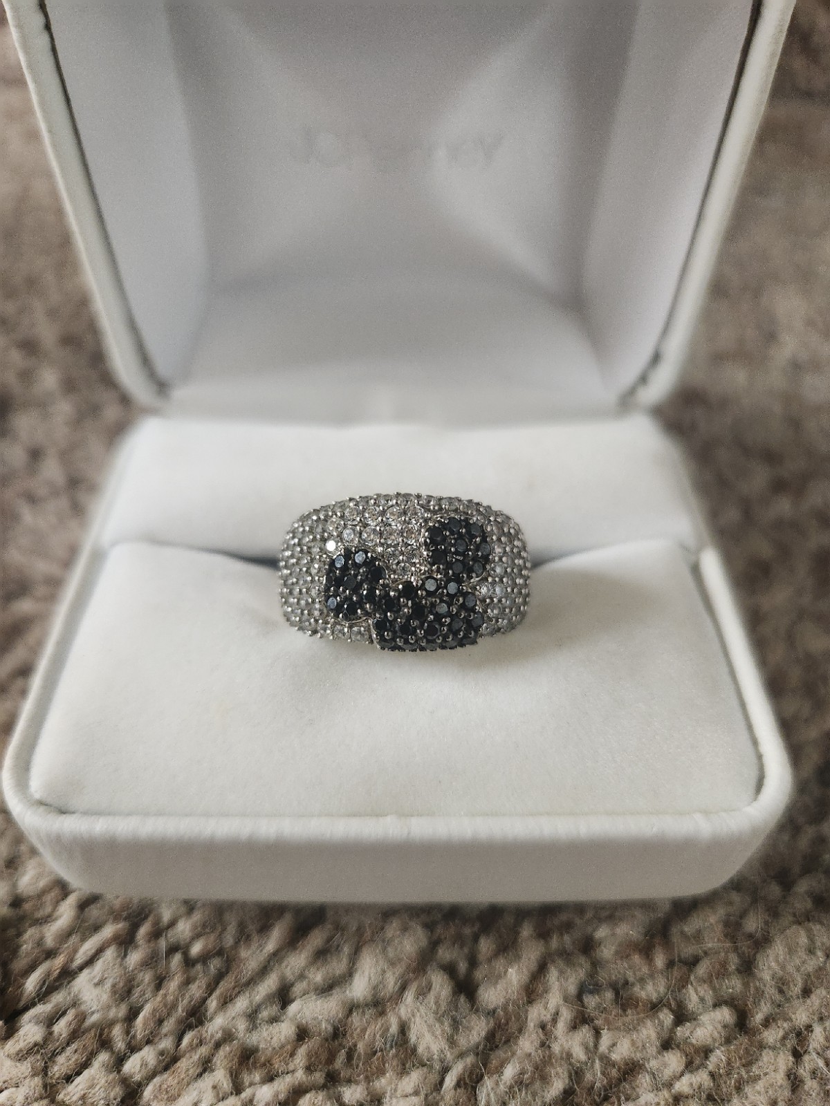 JCM Jacmel Sterling Silver 925 Pave Style CZ Disney Mickey Mouse Ring, Size 8