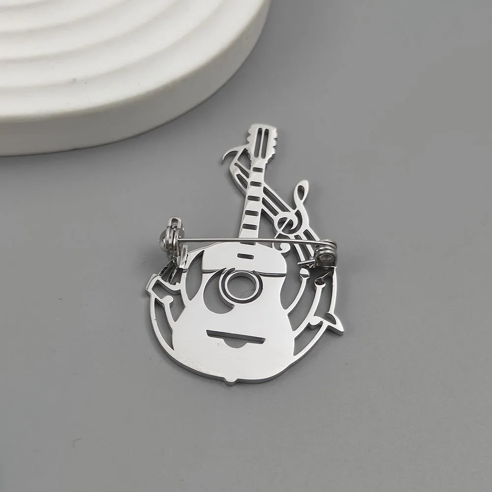 Enamel Guitar Brooch Pin Jewelry Womens Gift