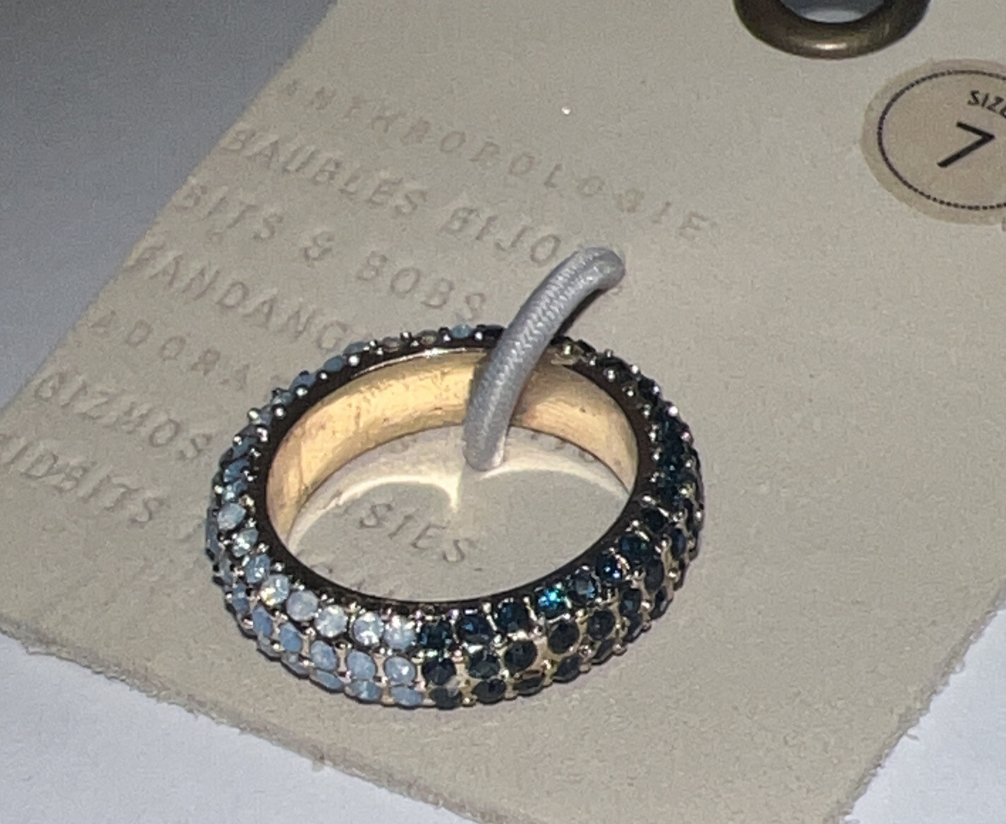 Anthropologie Split Pave Ring Size 7 NEW NWT