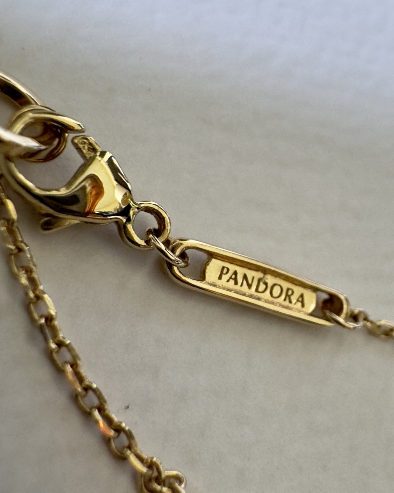 Pandora Era Bezel 14k Gold Lab-grown Diamond Pendant Necklace 0.15ct TW