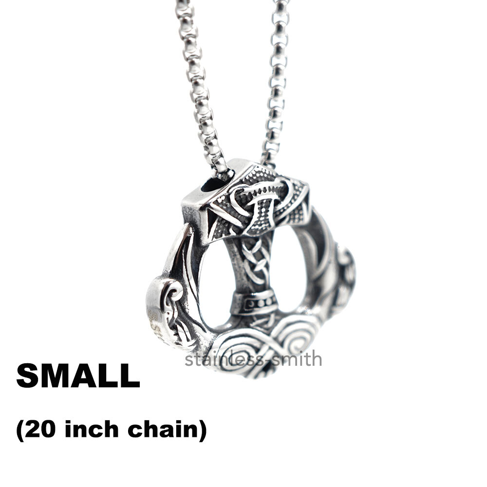 Mens Womens Couple Viking Amulet Raven Crow Pendant Necklace Stainless Steel Set