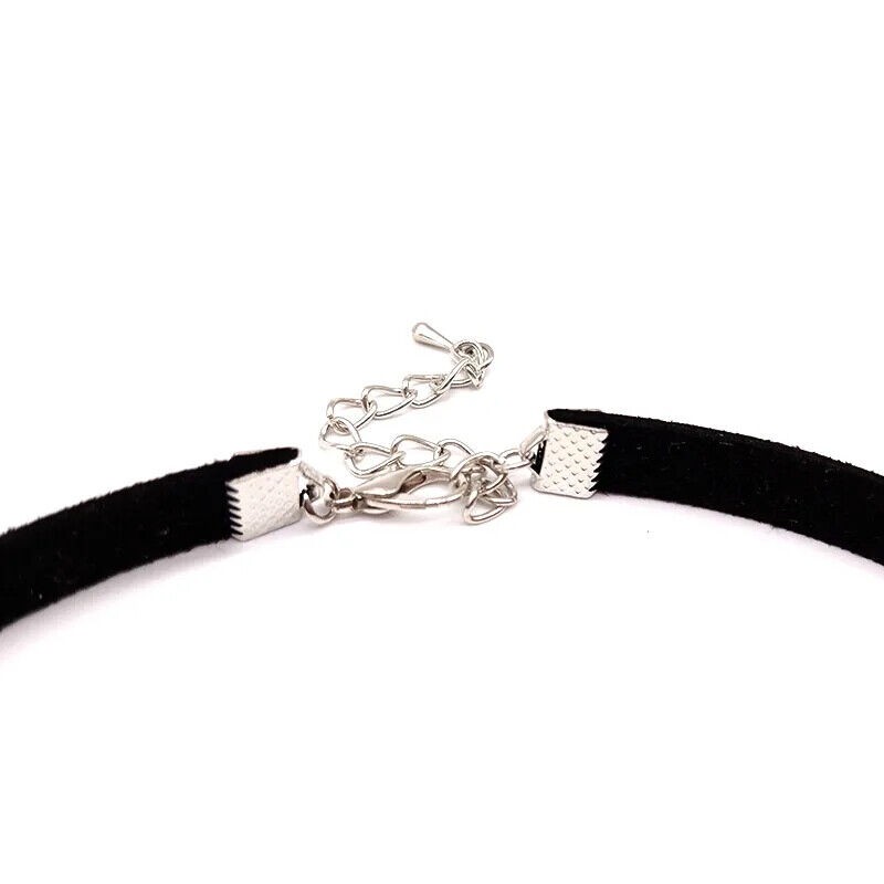 Rhinestone PRINCESS Letter Choker Necklaces Women Girl Velvet Leather Collar X3