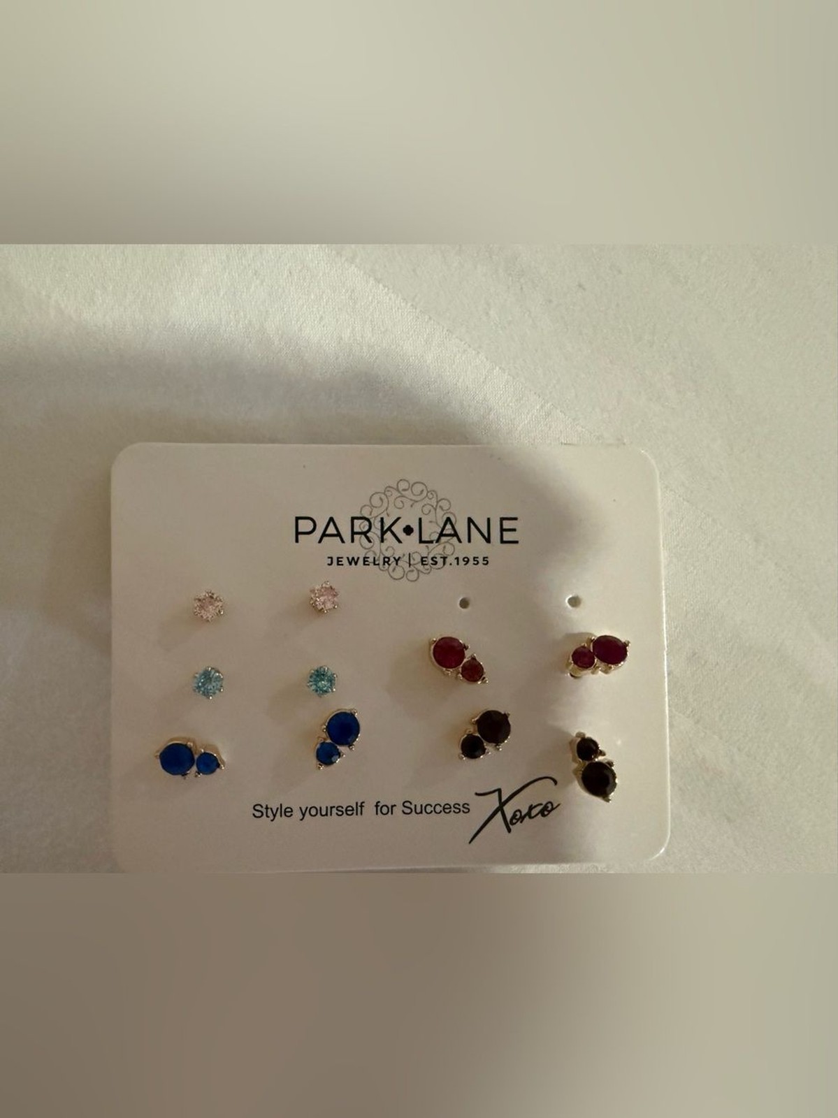 Park Lane Pink, Aqua, Blue, Red and Black Stud Earring Set of 5