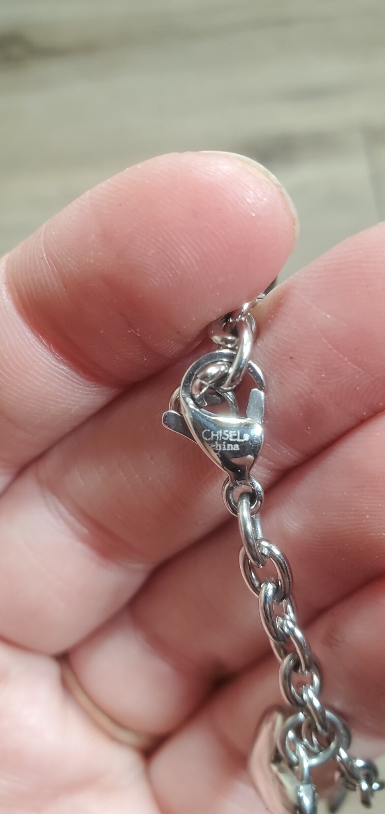 Chisel Stainless Steel Polished Heart Bracelet