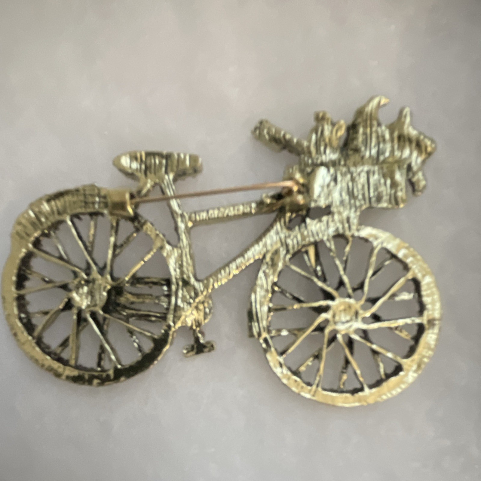 Bicycle Brooch Pin Metal Multicolor Round Rhinestones Bicycles & Transportation