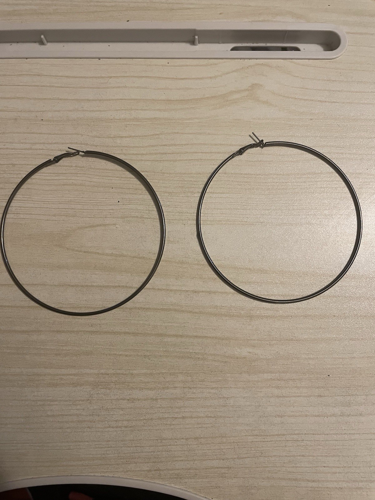 Giant Hoop Earrings Never Worn Brand New Not Sure What Size Or Diameter