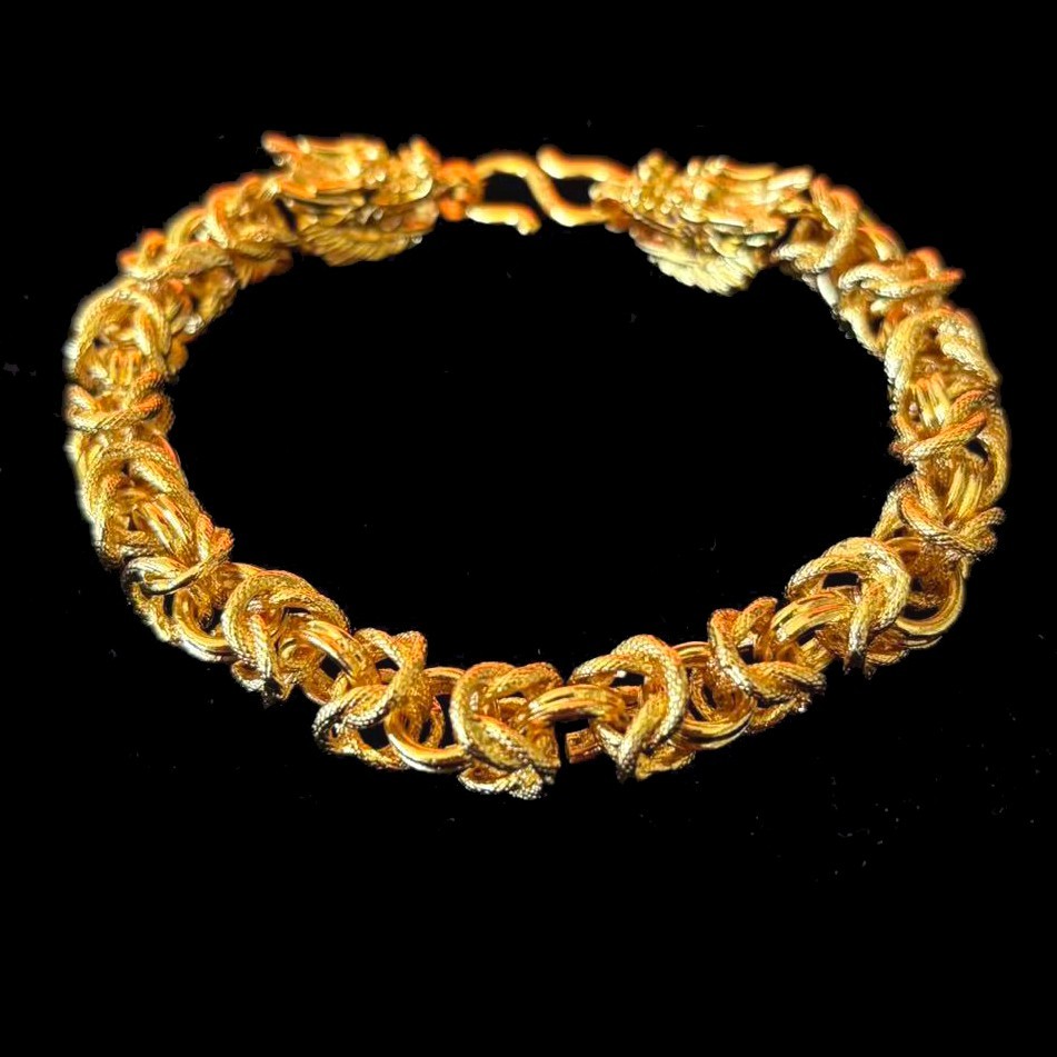 Dragon Gold-plated (NOT SURE) Bracelet Chain marked ‘ 999 ‘, 8.5 inch, 27 gram