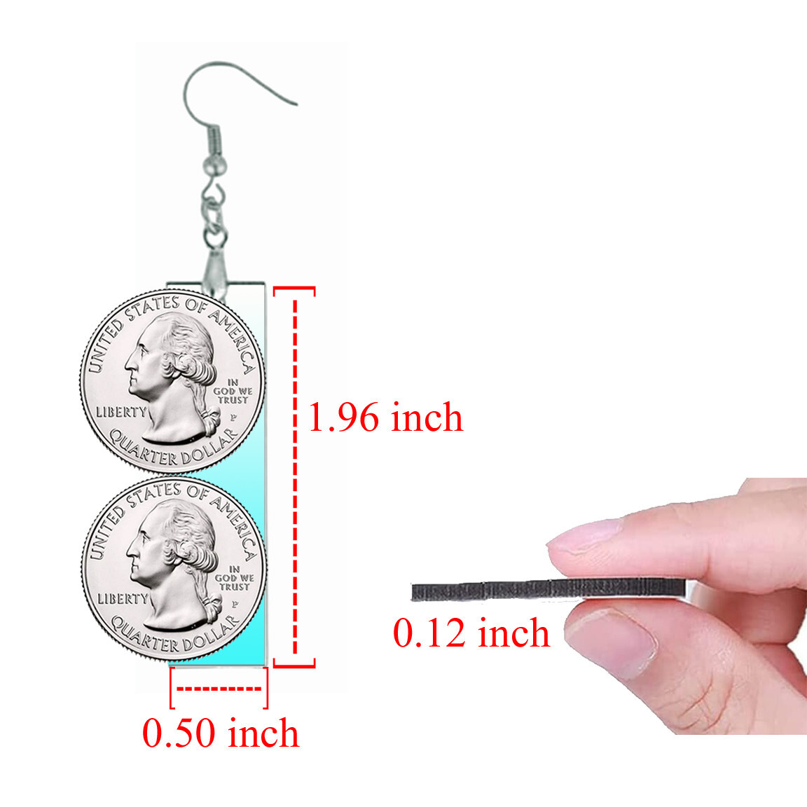Whimsical Bunny Rabbit Dangle Bar Earrings Wood Handcrafted Easter Jewelry Gifts