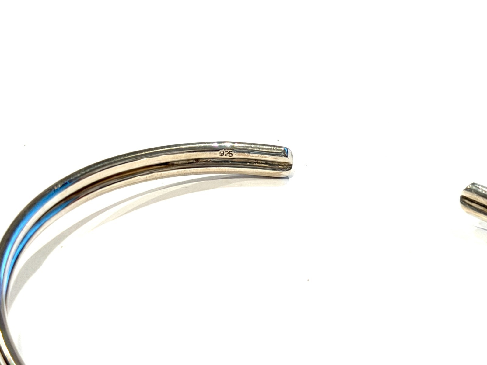 Wave Style Sterling Silver Bangle Bracelet Fits like 6.5″ Cape Cod Bracelet #1