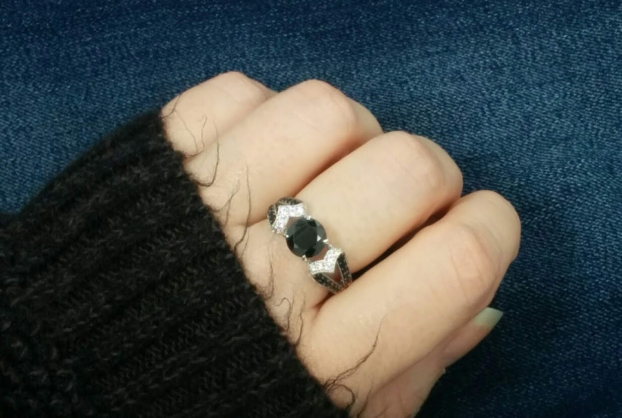 🔥 Solid 925 Sterling Silver Black Onyx Cz Pave Ring Engagement Wedding Band NEW
