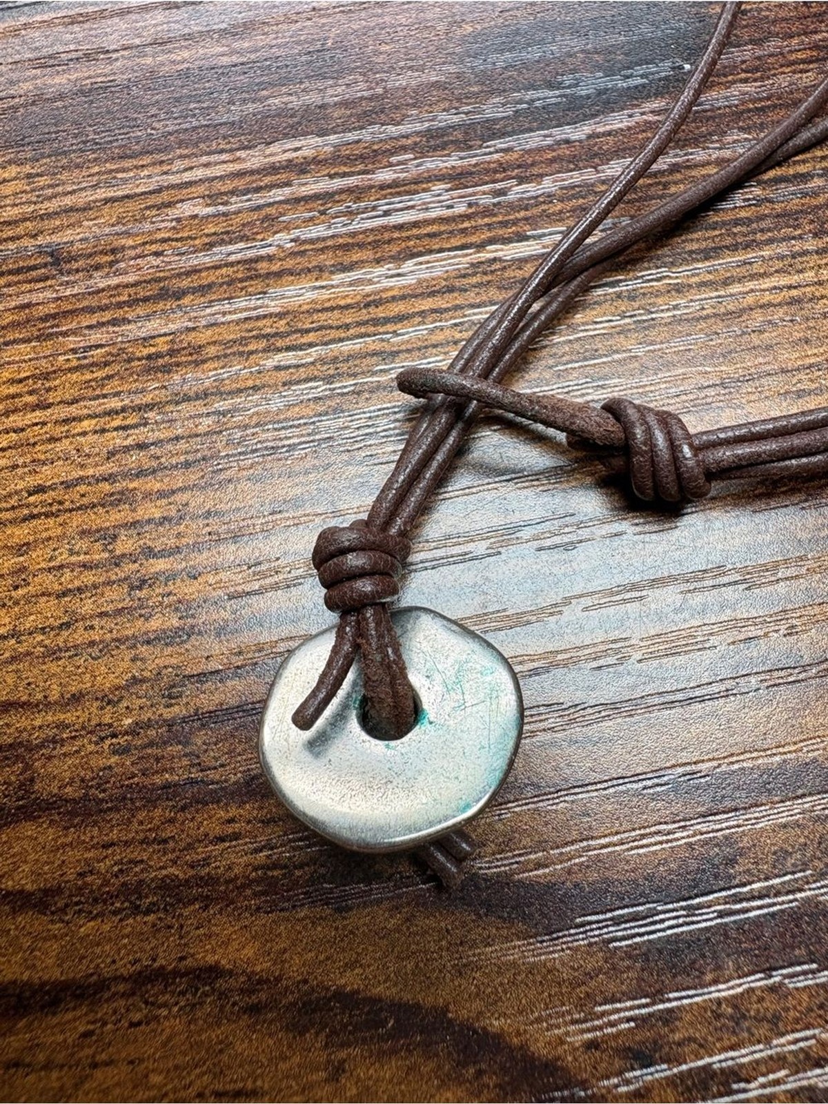 Athens Protasis Bobo Necklace with Round Turquoise Pendant Made in Athens