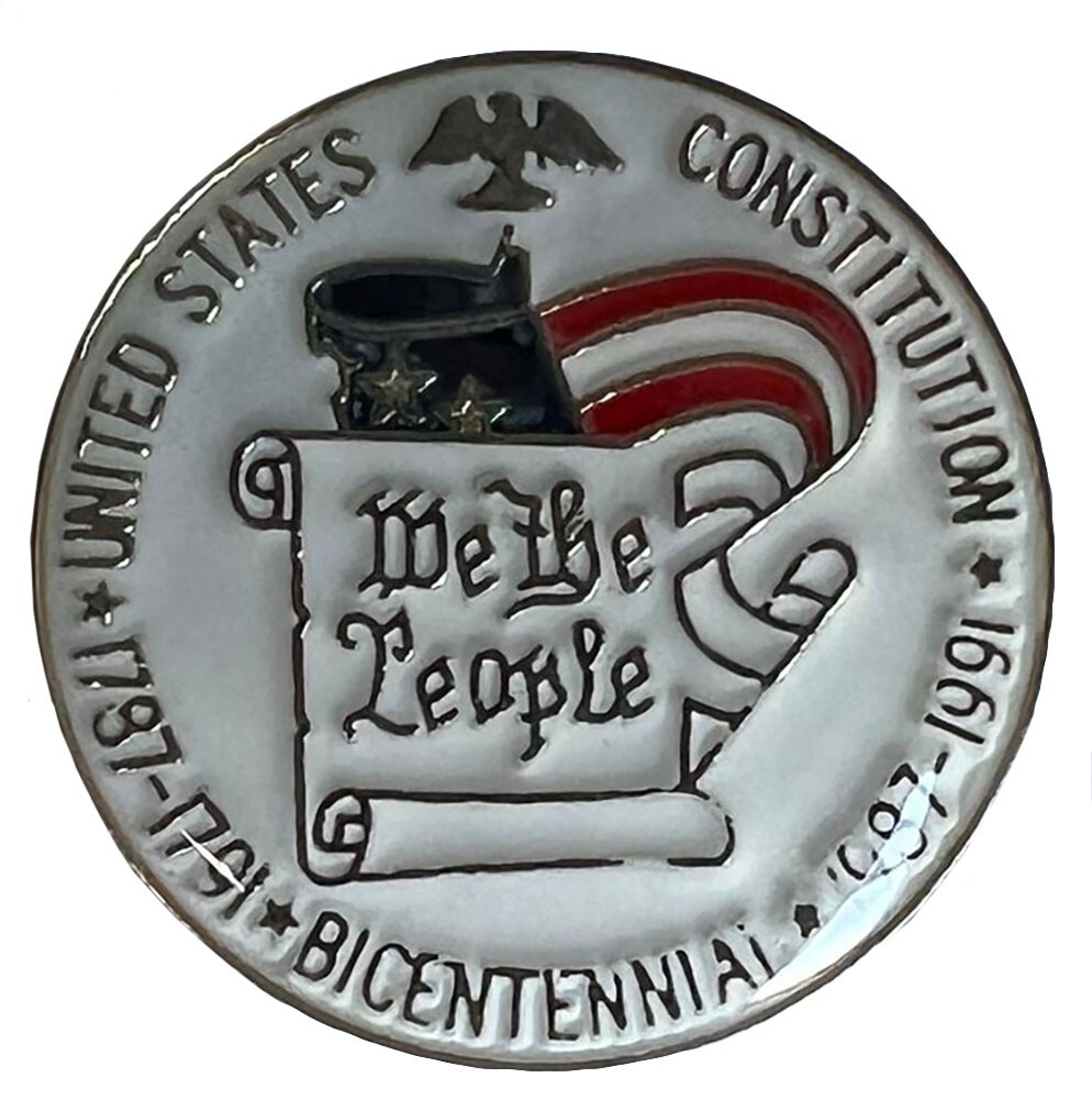 TRUMP 2024 US Constitution We The People Bicentennial Hat Cap Lapel Pin