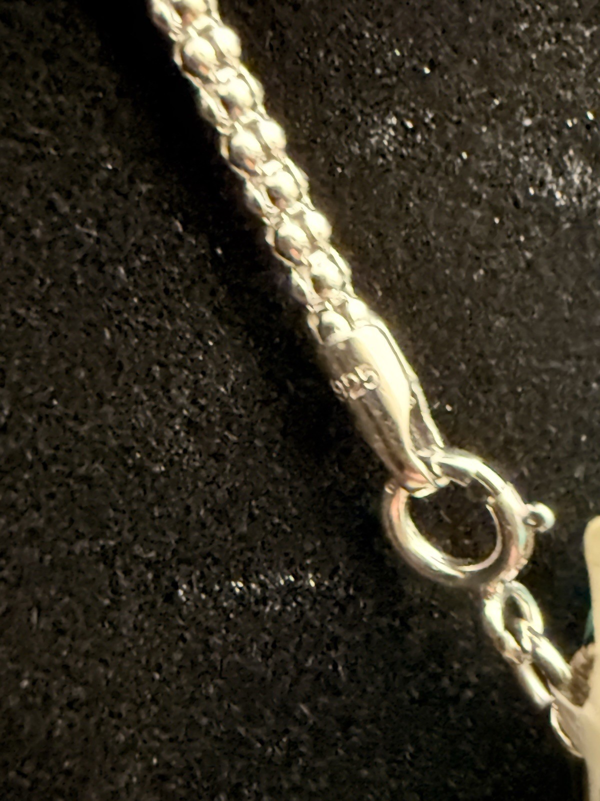 NWT Signed ATI Athra Set Sterling SilverSnakeChainNecklace& Turquoise, 925 Charm