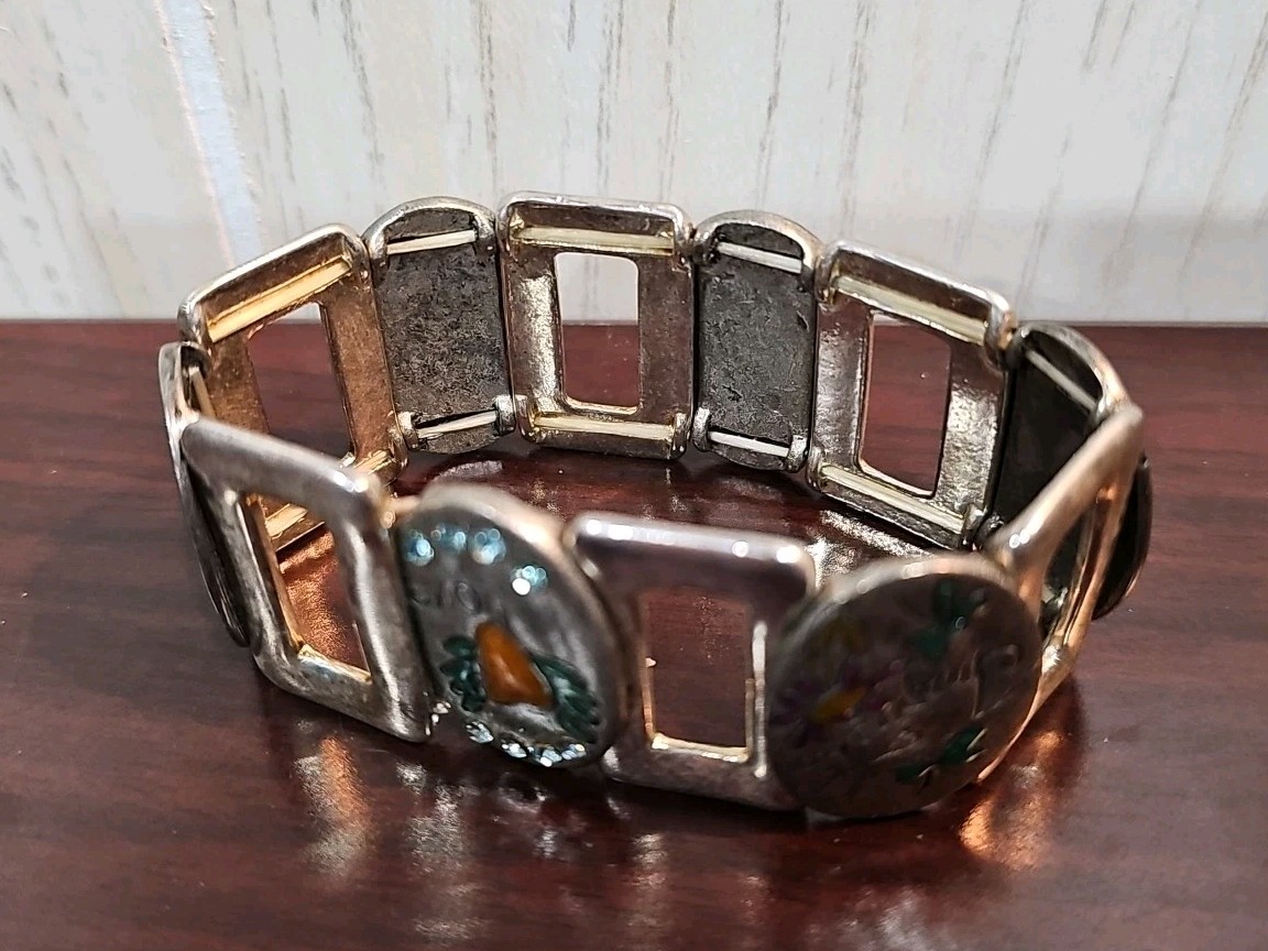 Vintage Silver Handmade Flexible Adjustable Bracelet Sterling??