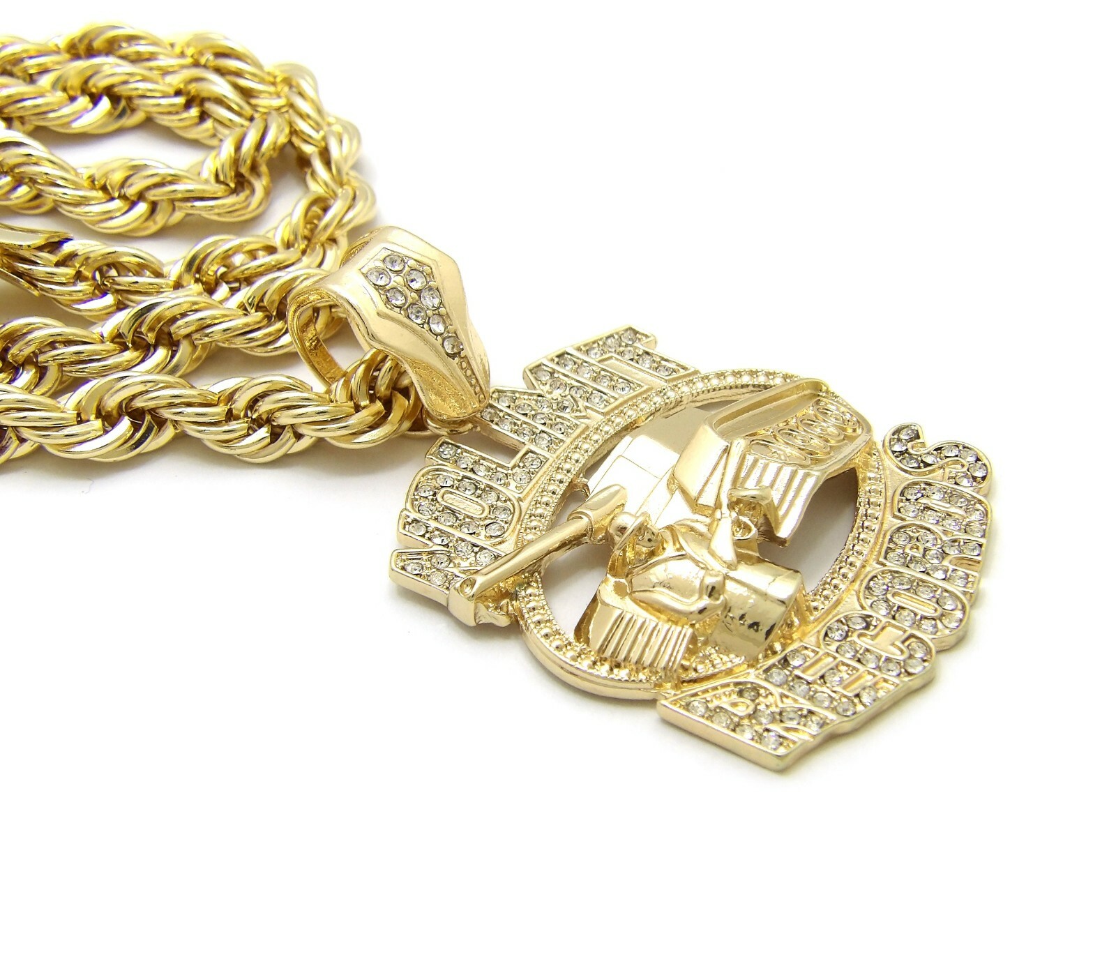Hip Hop No Limit Records Pendant 8mm 18″,20″,24″,30″ Rope Chain Necklace RC3910G