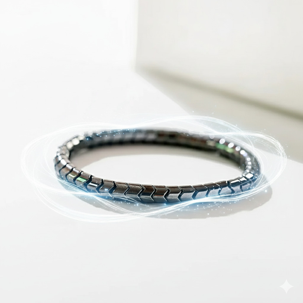 Magnetic Hematite Bracelet 8mm Beads Men Women Unisex Stretch Energy Balance