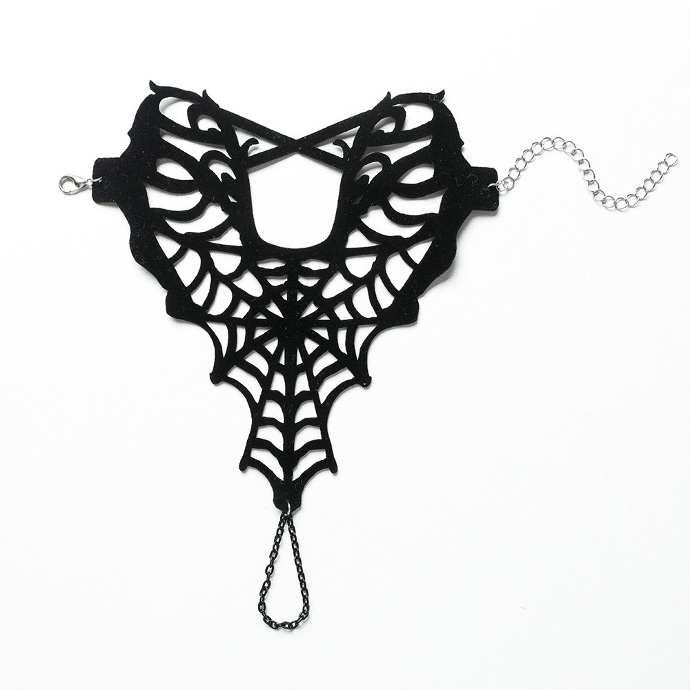 Gothic Spider Web Hand Chain Bracelet for Halloween Party Gift