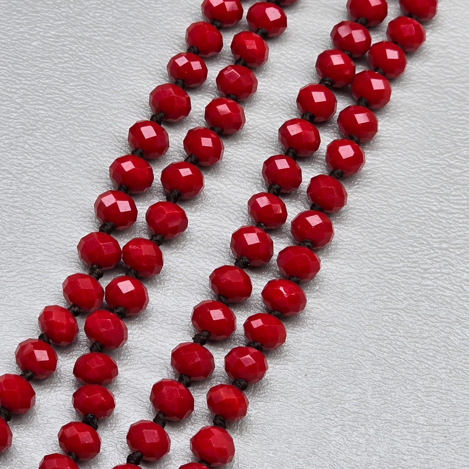 Necklace Lot Statement Beaded Red Yellow Chip Stone Purple Disc Jewelry 4 Pcs