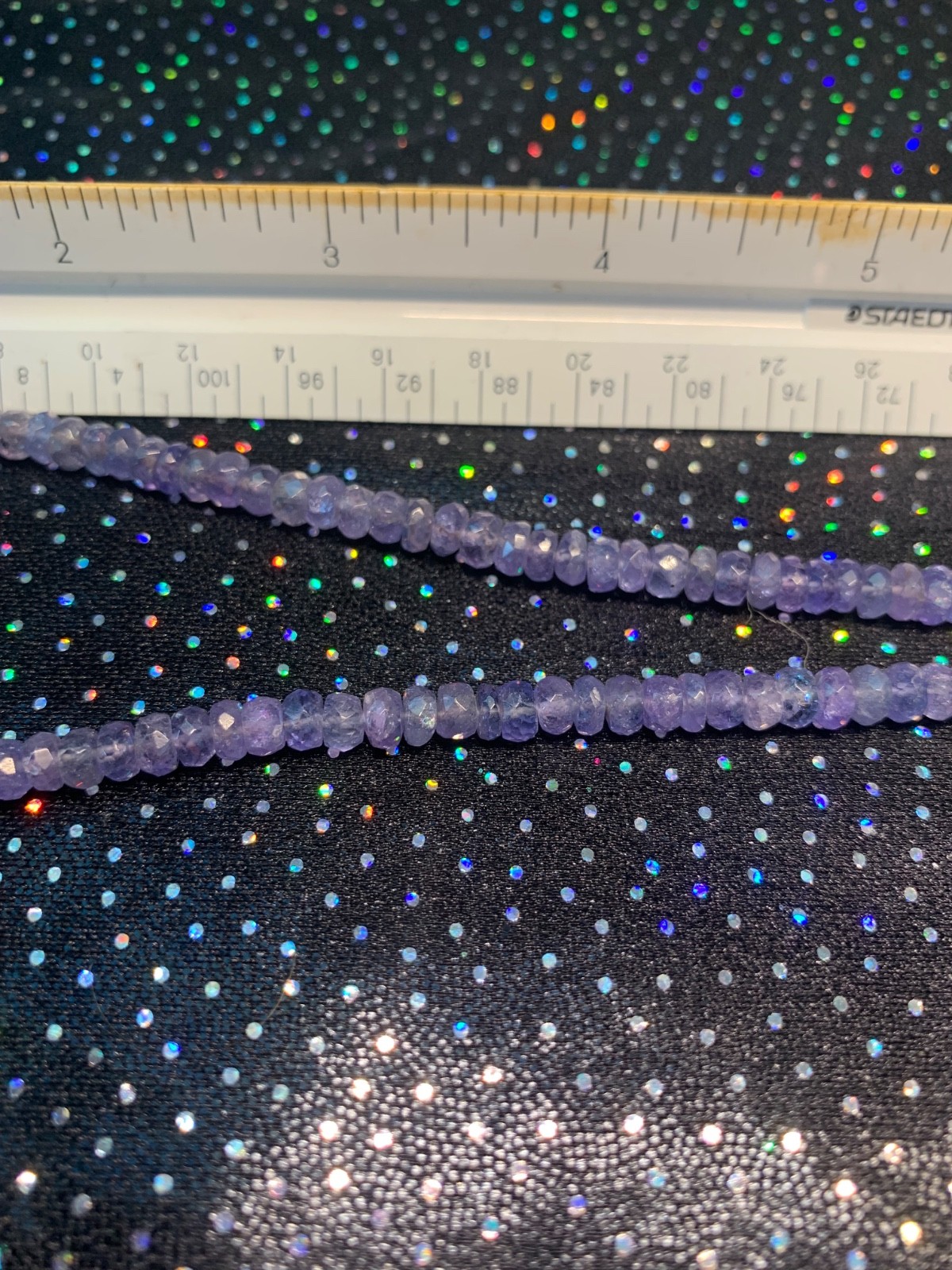 Tanzanite necklace purple Beautiful roughly 17 inches new