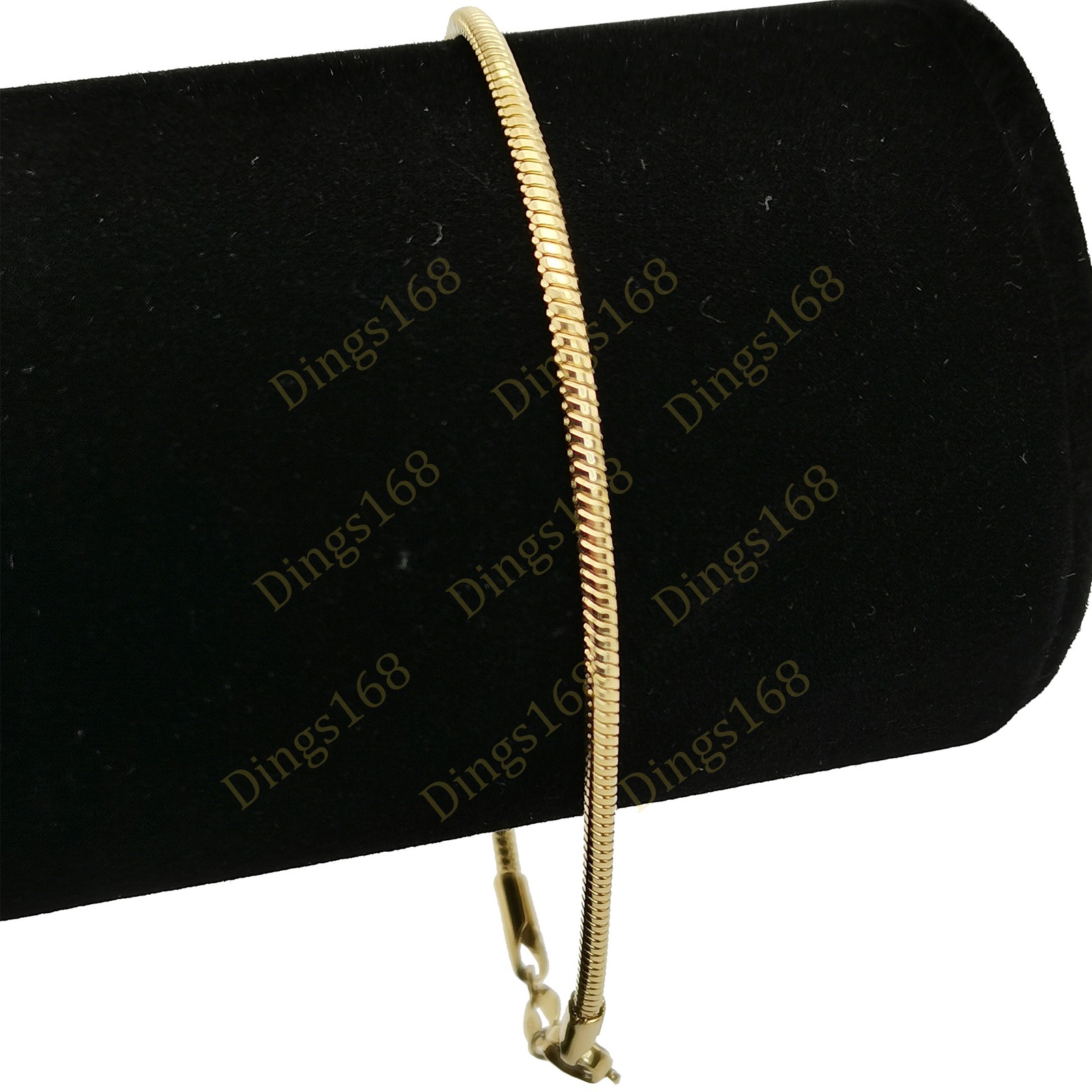 Men&Women’s Genuine 18K Yellow Gold Filled 2mm Snake Chain Bracelet/Anklet 8inch