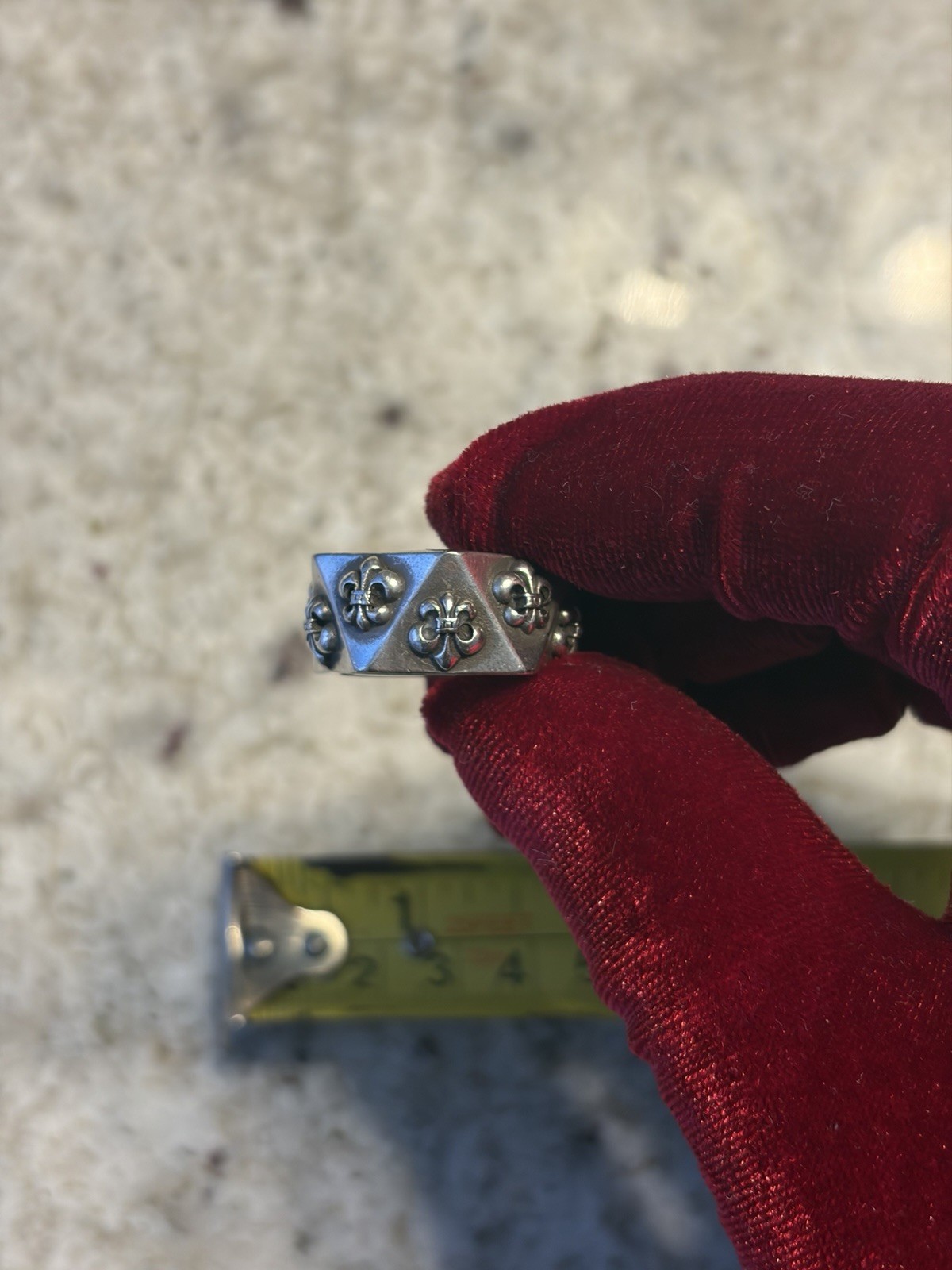 Chrome Hearts Fleur Pentagon Ring