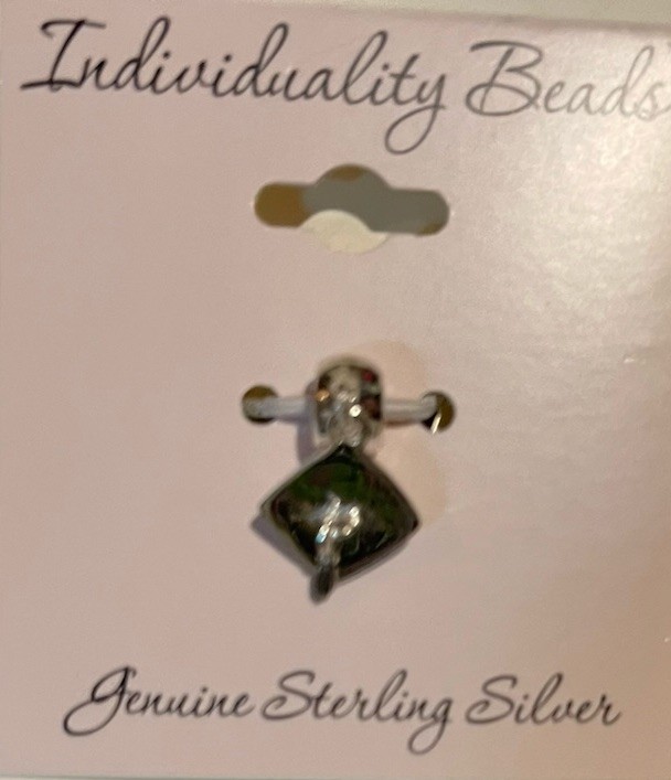 Sterling Silver Graduation Cap Individuality Bead Charm For Bracelet