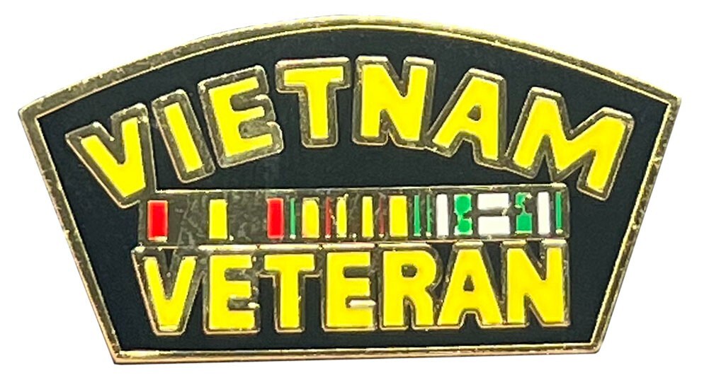 2 Pack Vietnam Veteran Ribbon Motorcycle Hat Cap Lapel Pin M-796