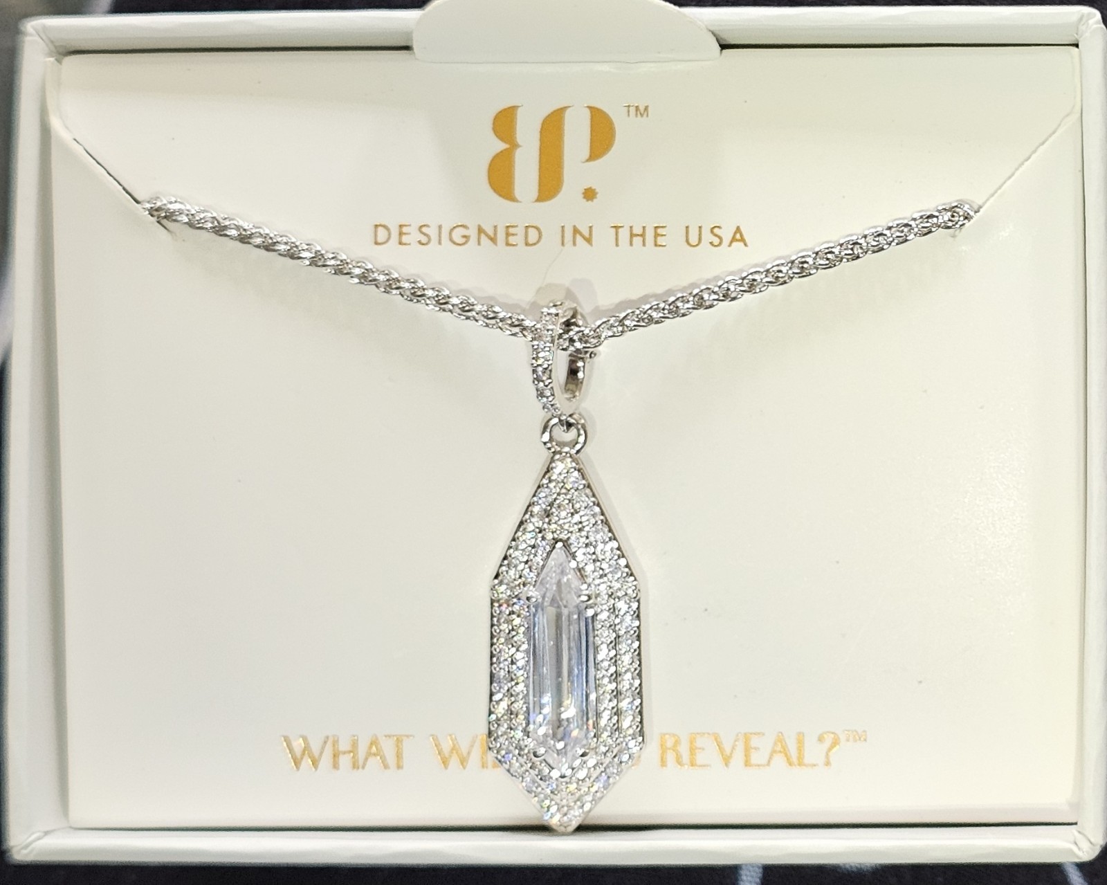 Bomb Party The Eden Necklace April 2026 Birthday Collection Diamond CZ Rhodium